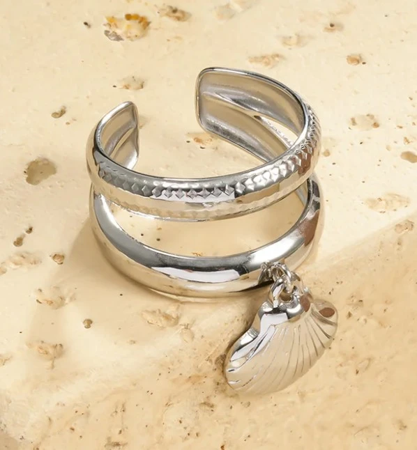 Bague arg. Breloque Coquillage