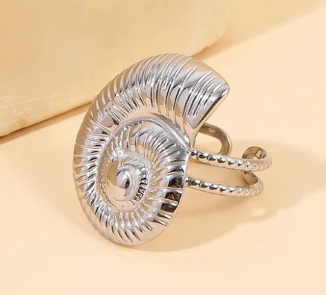 Bague arg. Coquillage Antique