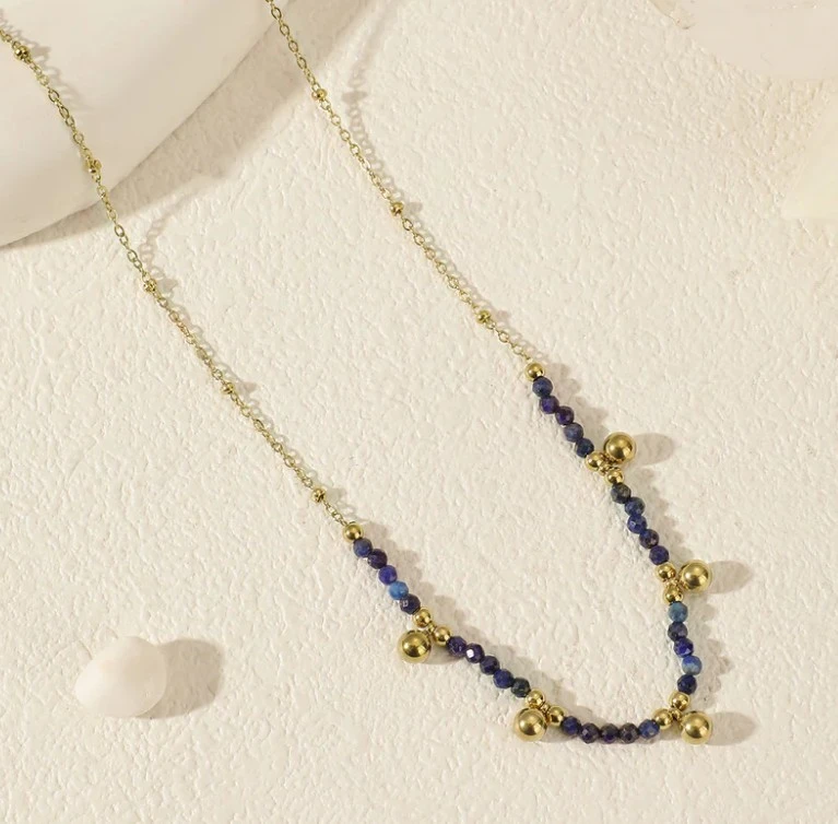 Chaine dorée  Lapis Lazuli