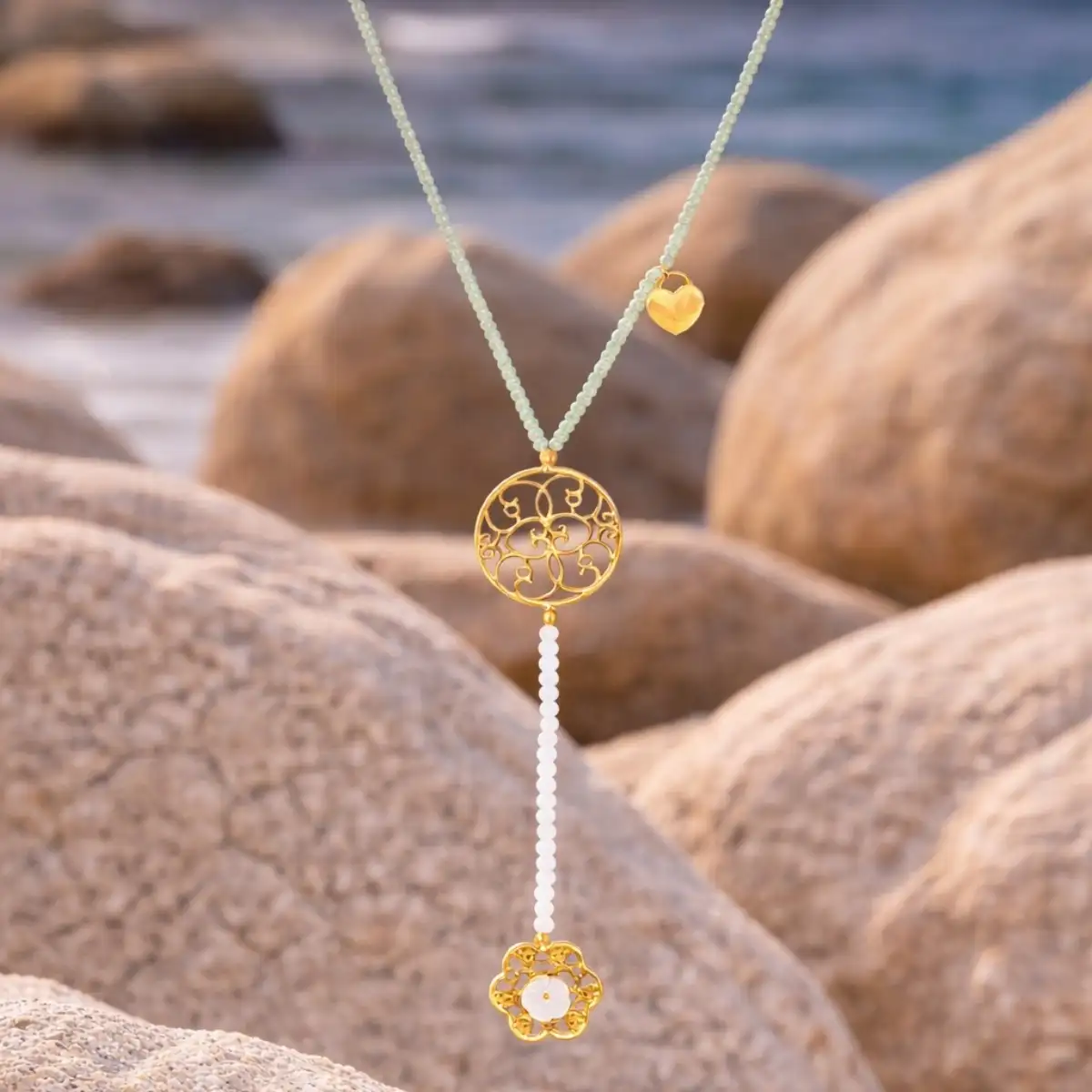 Sautoir Fleurs & Perles